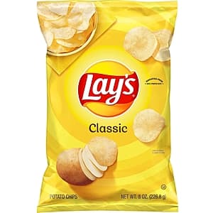 7.75-Oz Lay's Potato Chips: Original, BBQ, Salt & Vinegar, Sour Cream & More 6 for $9.75 + Free Store Pickup on $10+