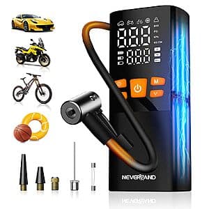 Prime Members: 16000mAh 150 PSI NEVERLAND Cordless Tire Inflator & Air Compressor $15 + Free Shipping