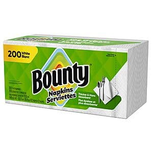 200-Ct Bounty Paper Napkins $3.10