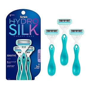 3-ct Schick Hydro Silk Sensitive 5-Blade Women's Disposable Razors $3 w/ Subscribe & Save