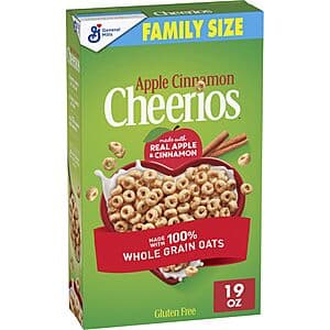 19-Oz Apple Cinnamon Cheerios Breakfast Cereal $2.35 w/ Subscribe & Save