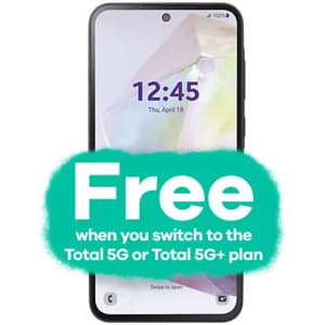 Total Wireless Samsung Galaxy A35 Smartphone + 30-Day Total 5G Prepaid Plan $55 New Customers w/ Port-In & ID Verification