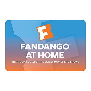 $25 Fandango at Home Gift Card (Email Delivery) $17.50