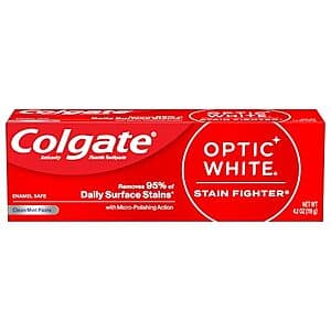 4.2-Oz Colgate Optic White Stain Fighter Whitening Toothpaste (Clean Mint) $1.80 w/ Subscribe & Save