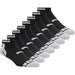 Prime Members: 8-Pair Puma Men's Low Cut Socks (Size 10-13) from $7.65 w/ S&S