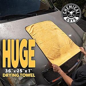 Prime Members: 36"x25" Chemical Guys Edgeless Microfiber Drying Towel (Yellow) $9 + Free S&H