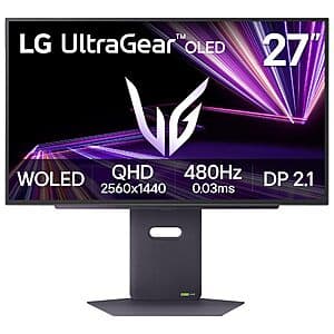 27" LG UltraGear OLED QHD 1440p 480Hz Gaming Monitor $468 + Free S&H