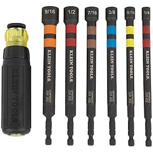 6-Piece Klein Tools Hollow Magnetic Color-Coded Ratcheting Power Nut Driver Set $33 + Free S/H