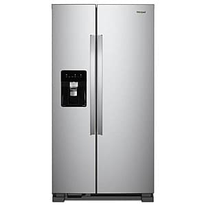 24.6 cu ft Whirlpool Side-by-Side Refrigerator w/ Ice & Water Maker (Stainless Steel) $999 + Free Store Pickup