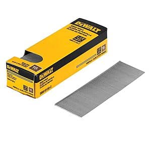 2500-Count DeWALT 1.5" 18 Gauge Brad Nails $5.50
