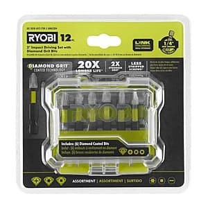 12-Piece RYOBI 2" Diamond Grit Driving Set (A961204) $6 + Free Shipping