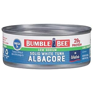 Select Accounts: 5-Oz Bumble Bee Low Sodium Solid White Albacore Tuna in Water $1 w/ Subscribe & Save