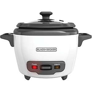 BLACK+DECKER 3-Cup Rice Cooker w/ Keep Warm Function $10