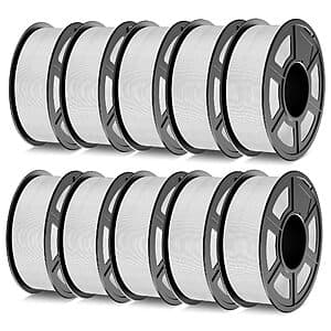 10-Pack 1kg TECBEARS 1.75mm PETG 3D Printer Filament (White) $79.20 + Free Shipping