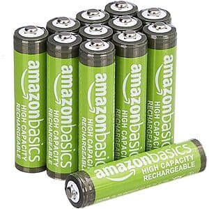 12-Pk Amazon Basics Rechargeable 1.2V 850mAh AAA NiMh High-Capacity Batteries $4 + Free S&H w/ Amazon Prime