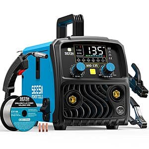 SEESII 135A 110V 3-in-1 Gasless MIG/Lift TIG/Stick Welder w/ Digital Display $63 + Free S&H