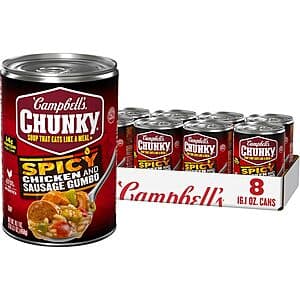 8-Pack 16.1-Oz Campbell's Chunky Soup (Spicy Chicken and Sausage Gumbo) $10.60 w/ Subscribe & Save