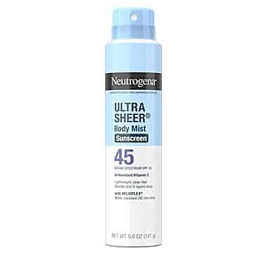 3-ounce bottle of Neutrogena Ultra Sheer Dry-Touch Sunscreen with SPF 100+ protection.