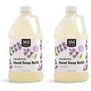 2-Pack 64oz. 365 Whole Foods Market Foaming Hand Soap Refill (Lavender Scent) $11.75