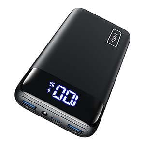 INIU 20000mAh 22.5W Portable USB-C Power Bank w/ LED Display & Flashlight $14.85