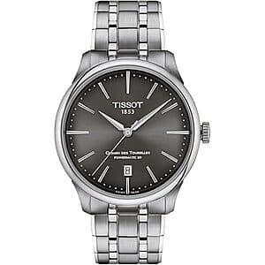 Men's Tissot Chemin des Tourelles Powermatic 80 39mm Automatic Grey Dial Watch $389.95 + Free S&H