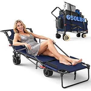 Leveleve Heavy Duty 2-in-1 Collapsible Folding Cart Wagon $90 + Free S&H