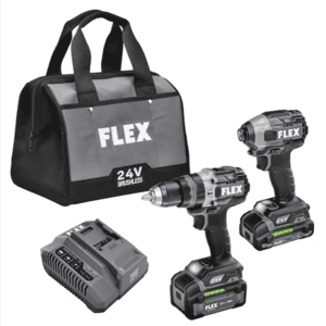 Lowe's Stores: FLEX 24V Brushless Hammer Drill + Impact Driver + 5Ah & 2.5Ah Batteries $99 + Free Store Pickup
