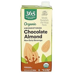 Prime Members: 32-Oz 365 by Whole Foods Market Organic Almond Milk (Chocolate) $1.75 w/ S&S + Free S&H