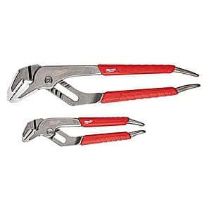 2-Piece Milwaukee 6" & 10"  Straight-Jaw Pliers Set $19.95 + Free Shipping