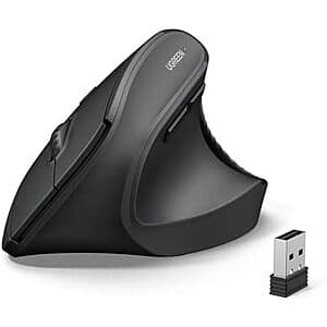 UGREEN Wireless Bluetooth Vertical Ergonomic Mouse $15