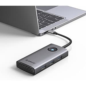 Orico 6-in-1 USB-C Dock w/ PD 100W USB-C, HDMI & 3x USB-A 3.0 Ports $8.70
