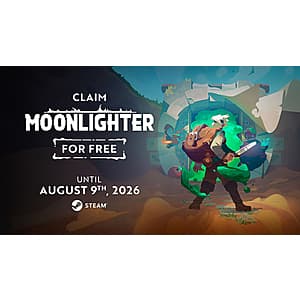 Moonlighter game cover art and promotional imagery for the PC/Steam digital download version.