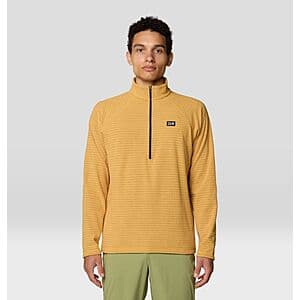 Mountain Hardwear Apparel: Men's Summit Grid Half-Zip Pullover (Gold) $34 & More + Free Shipping