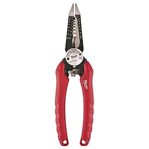 7.75" Milwaukee Combination Electricians 6-in-1 Wire Strippers Pliers $16