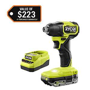 RYOBI ONE+ HP 18V Brushless Impact Driver Kit w/ 2.0 Ah Battery & Charger $79 + Free S&H