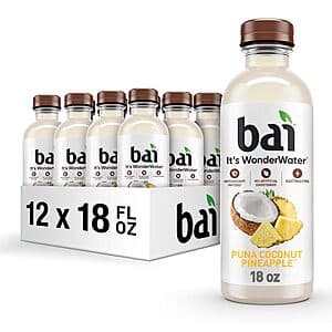12-Pk 18-Oz Bai Antioxidant Infused Water (Puna Coconut Pineapple) $11.40 w/ S&S