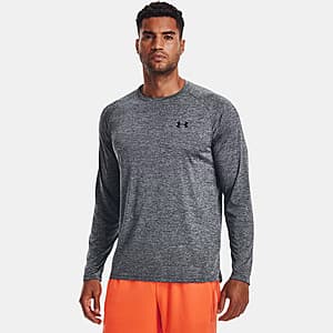 Under Armour Men's UA Tech Long Sleeve Shirt (Black or Pitch Gray) $10.60 + Free Shipping