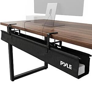 Pyle 48" Under Desk Cable Management Tray (20 lb Capacity) $27