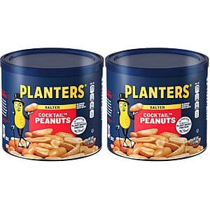 2-Pk 12-Oz Planters Cocktail Peanuts (Salted) $3.55 w/ S&S