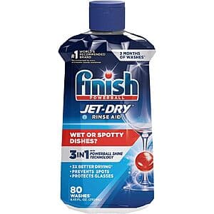 8.45-Oz Finish Jet-Dry Rinse Aid, Dishwasher Rinse Agent & Drying Agent $2.35 w/ Subscribe & Save