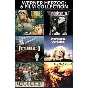 Digital HD film collection packaging or promotional image for six Werner Herzog classic films.