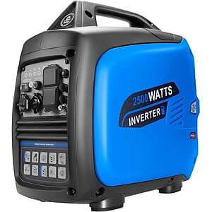 Efurden 2500W Portable Gas Inverter Generator w/ CO Shutoff & 9-Hour Runtime $270 + Free S&H