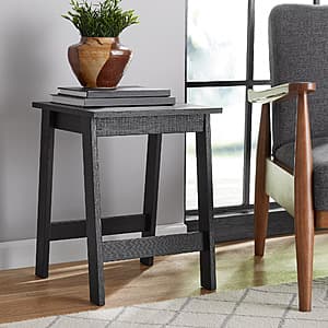 Mainstays Small Square Wood Side Table (Black or Warm Walnut Finish) $13.90