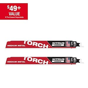 2-Pk 9" Milwaukee 10 TPI TORCH Reciprocating Saw Blade w/ Nitrus Carbide Teeth $12.30 + Free S&H