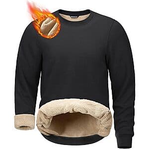 G Gradual Men's Sherpa Lined Fleece Crewneck Sweatshirts (Various) $20 + Free Shipping