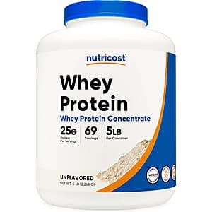5-lbs Nutricost Whey Protein Powder (various) $43.15 w/ Subscribe & Save