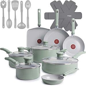 20-Piece T-Fal Refresh Nonstick Ceramic Cookware Set from $89.95 + Free Shipping