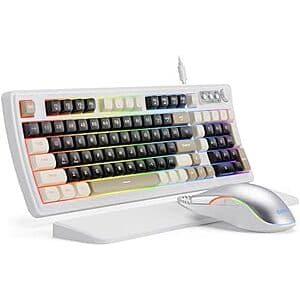 SABLUTE RGB Backlit Gaming Keyboard & Mouse Combo w/ Wrist Rest $16.80
