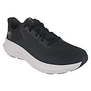 Black Under Armour Men's Rogue 5 running shoe displayed from the side.