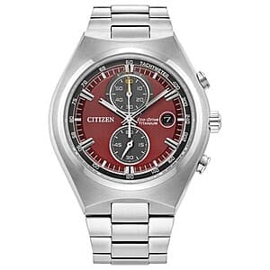 Refurbished: Citizen Men's Sport Casual Chronograph Eco-Drive Silver 43mm Watch $155.25 + Free Shipping